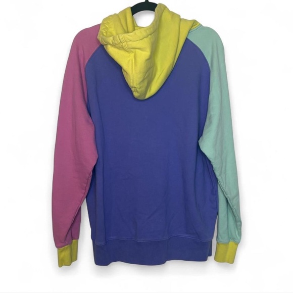 Teddy Fresh Colorblock Hoodie Sweatshirt Large Purple Pink Mint Yellow - Picture 7 of 8